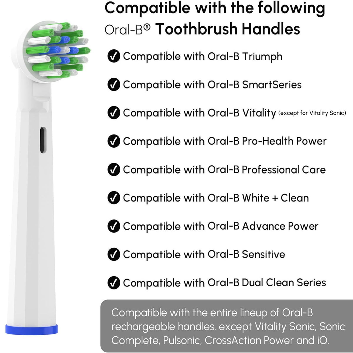 20 Pack Replacement Toothbrush Heads for Oral B Electric Toothbrushes