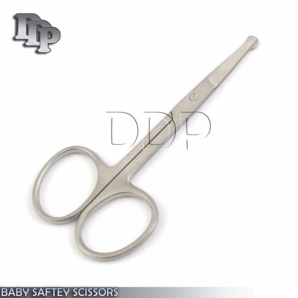 Baby Safety Scissors Round Head 3.5 Inch Stainless Steel Baby Grooming Tool