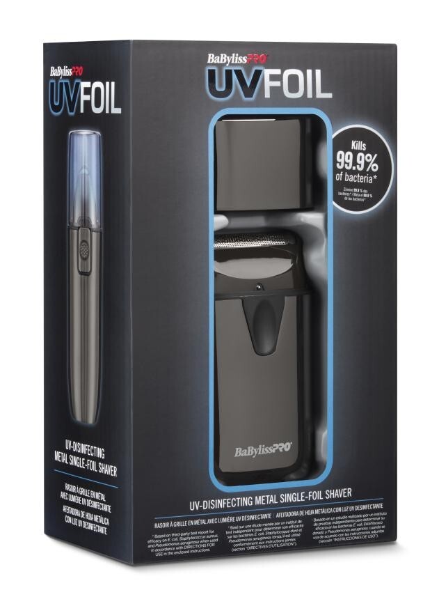 UV-C Bacteria-Killing Foil Shaver with Titanium Foils, Auto Shutoff & USB-C Charging