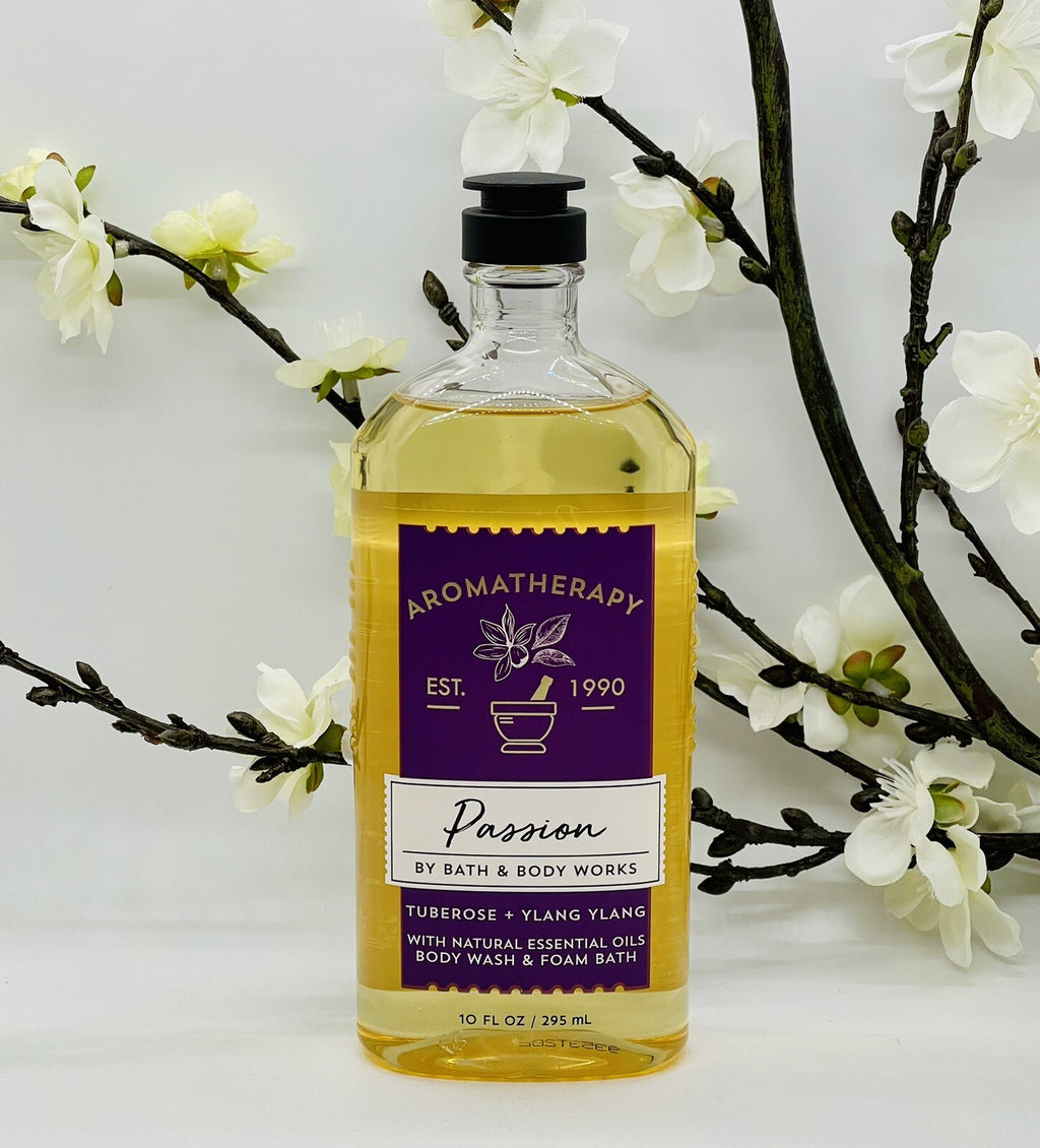 Aromatherapy Bath & Body Set with Passion Tuberose & Ylang Ylang - Body Wash & Cream