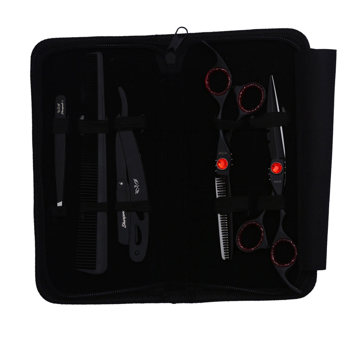 Professional Hair Cutting & Thinning Scissors Set 6.5" with Razor & Tweezer