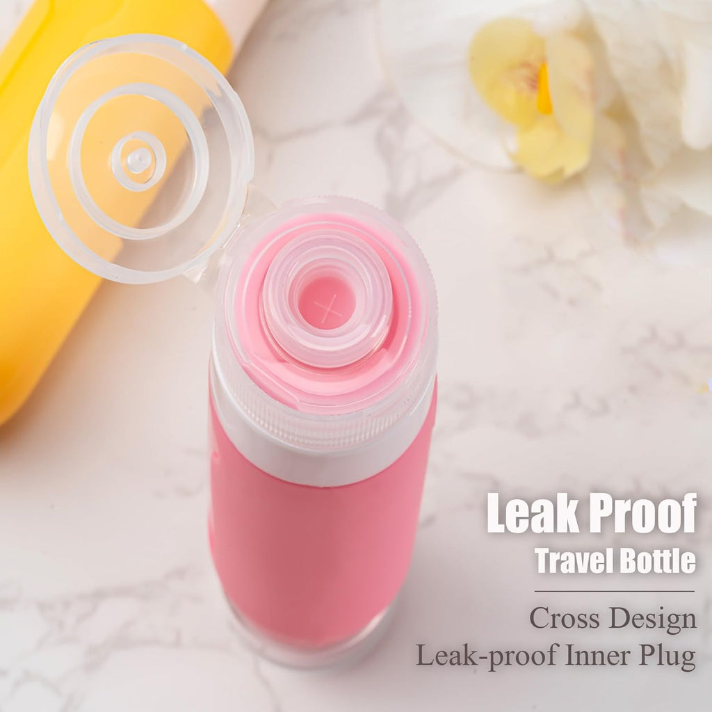 16 Pack Travel Toiletry Bottles - Leakproof Silicone Refillable Containers