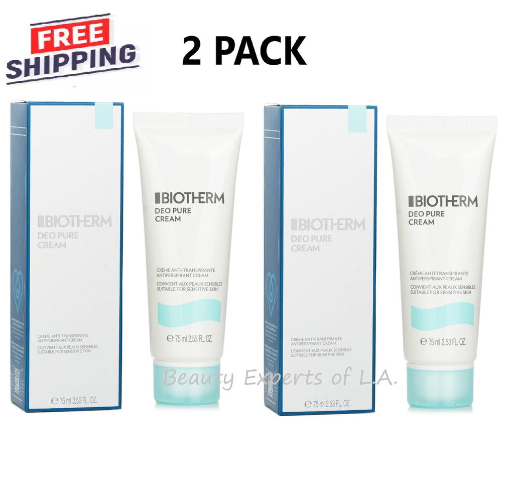 Antiperspirant Cream for Sensitive Skin - Long-Lasting, 75ml, 2 Pack