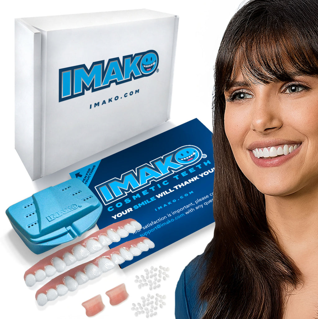 Cosmetic Teeth Small Bleached White 2-Pack - Temporary Smile Makeover