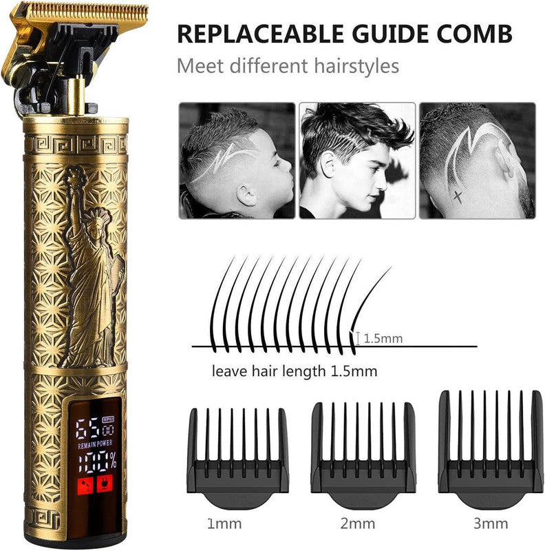 Cordless Beard Hair Trimmer for Men, Zero Gapped Edgers & Clippers