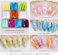 Iridescent Nail Foil Strips - Holographic Nail Art Decor, Set of 10