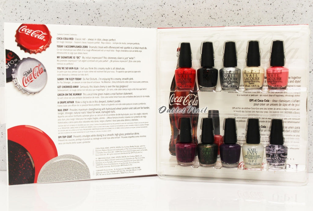 OPI Coca-Cola Mini Nail Polish Set - 10 Shades in 3.75mL Bottles