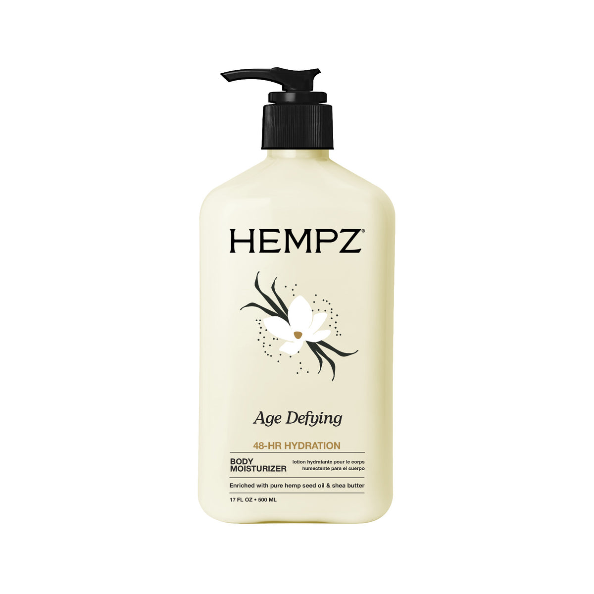 Hempz Age Defying Body Lotion with Peptides & Caffeine 17oz - Moisturizing & Firming