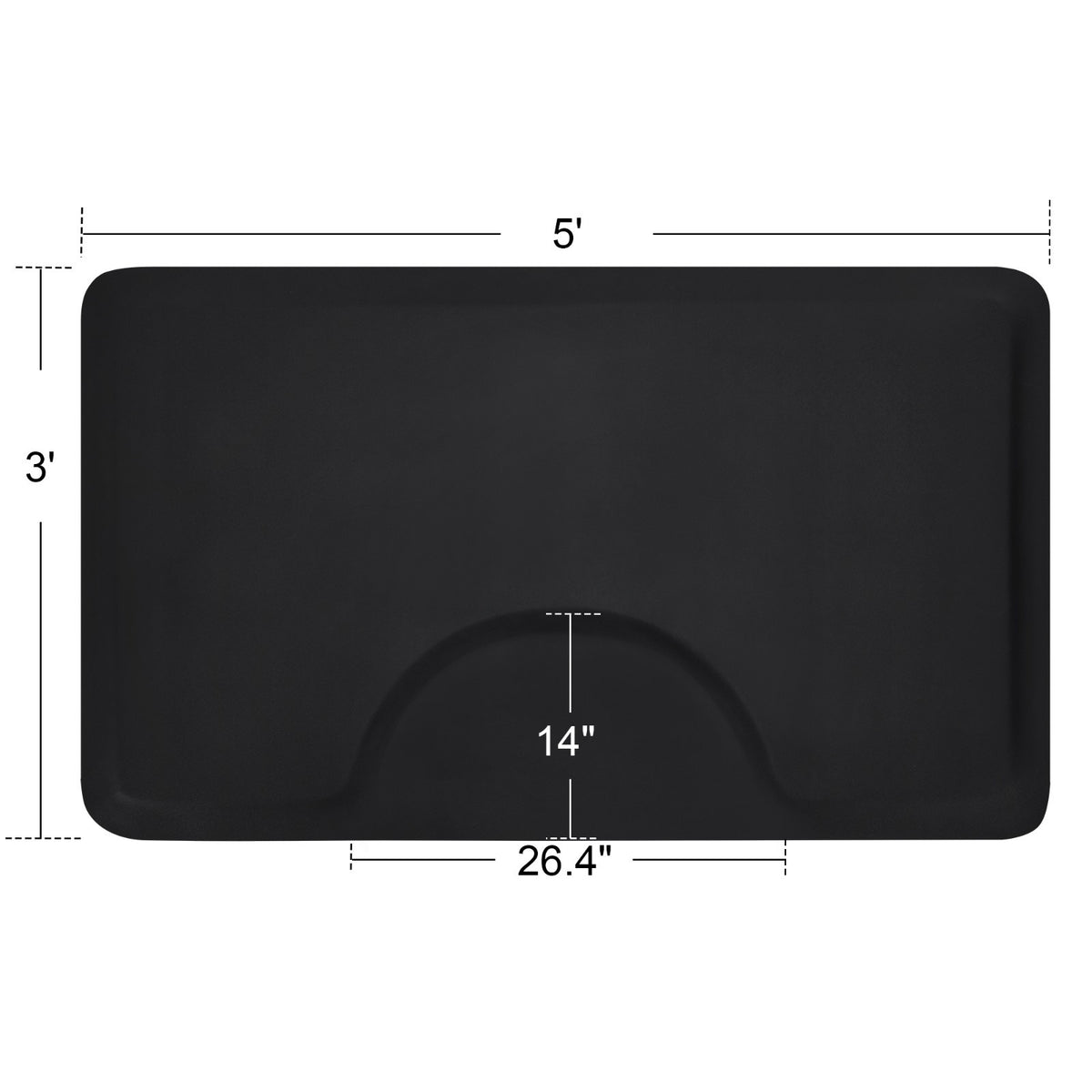 Salon Anti-Fatigue Floor Mat 3x5 Feet for Barber Chairs & Workstations