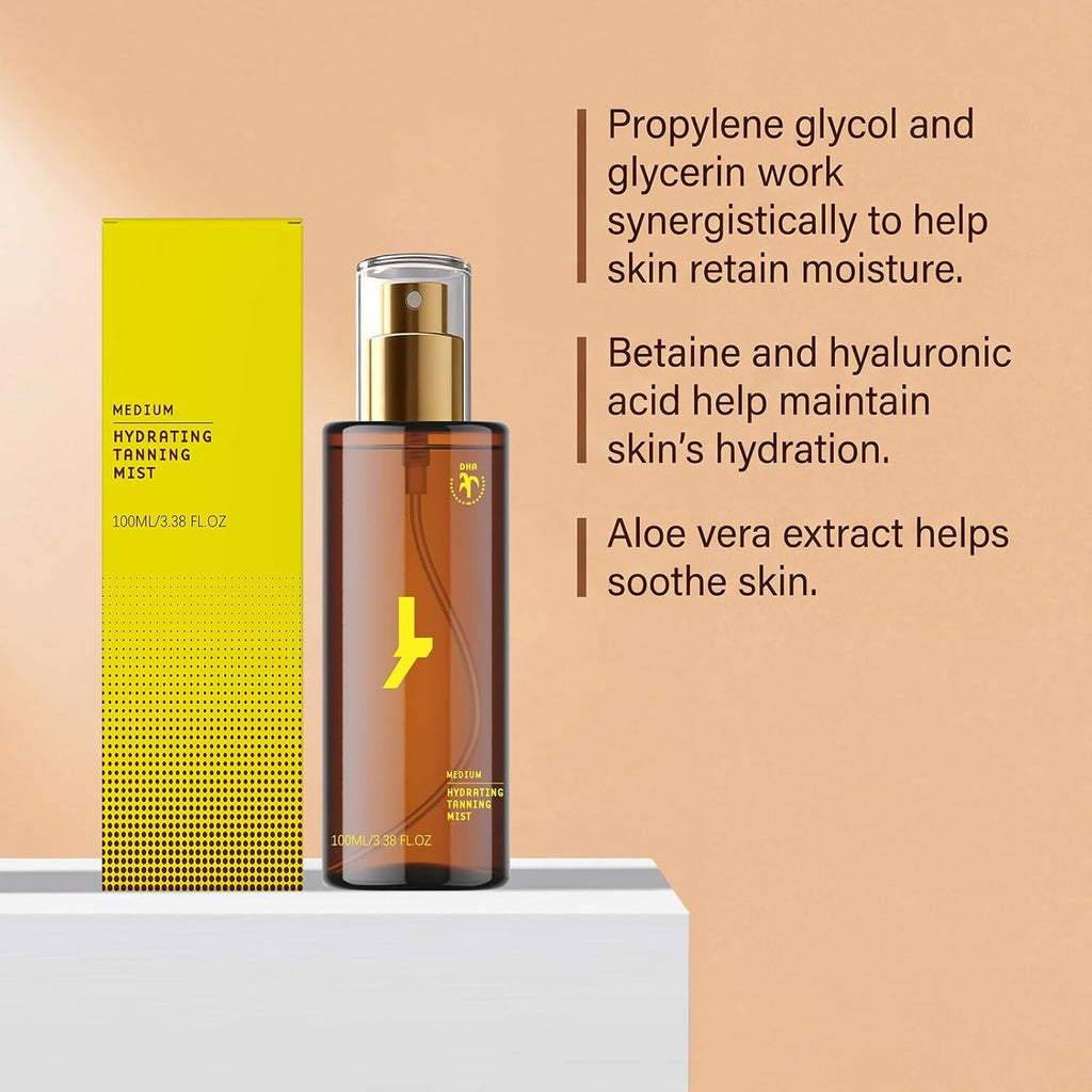 Self Tanning Mist - Natural Glow, Gradual Sunless Tan for Face & Body