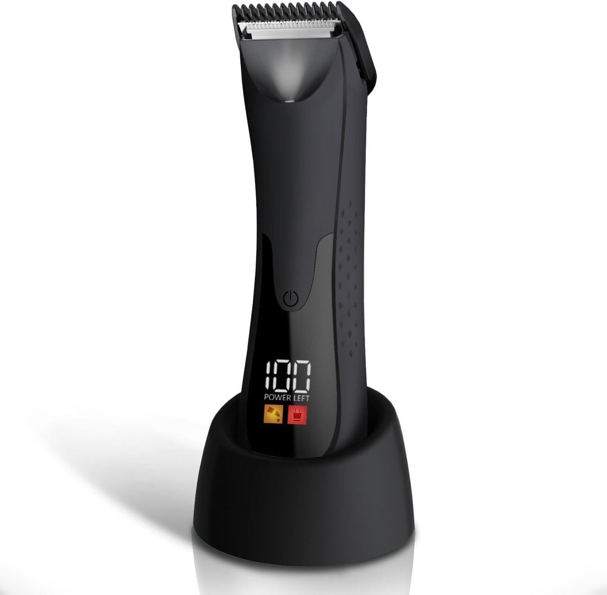 Men's Waterproof Groin Hair Trimmer with Ceramic Blade & LED Light