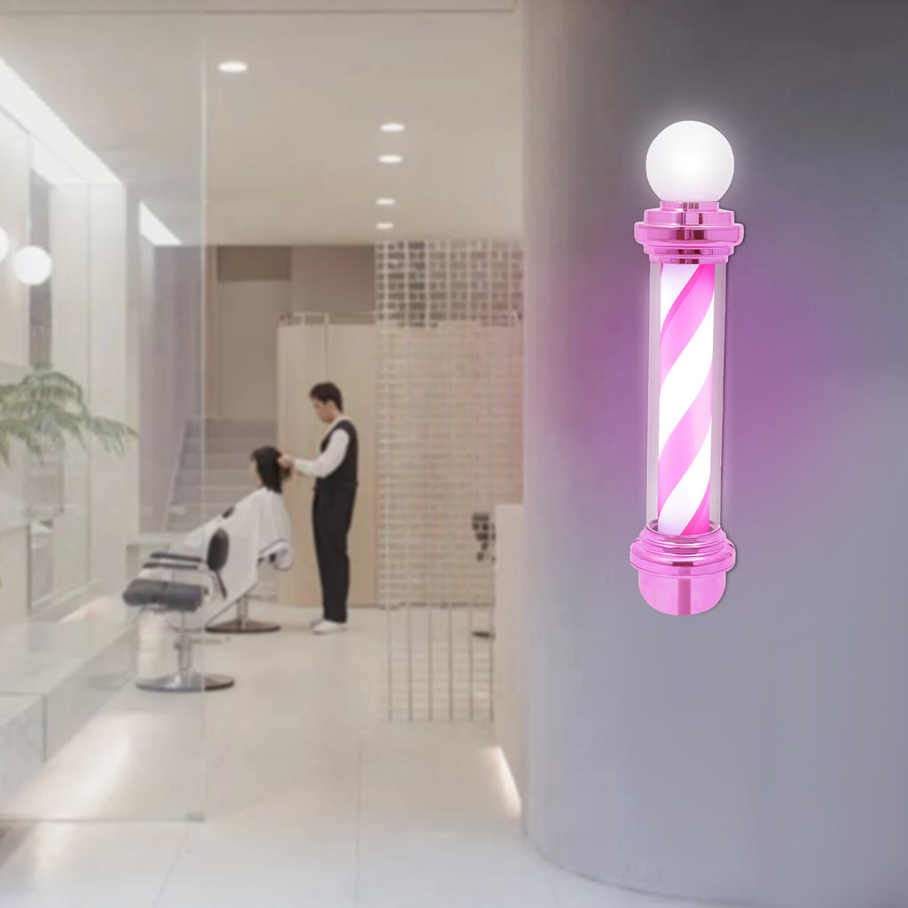 Barber Pole Light with LED Rotation for Barbershop Decoration