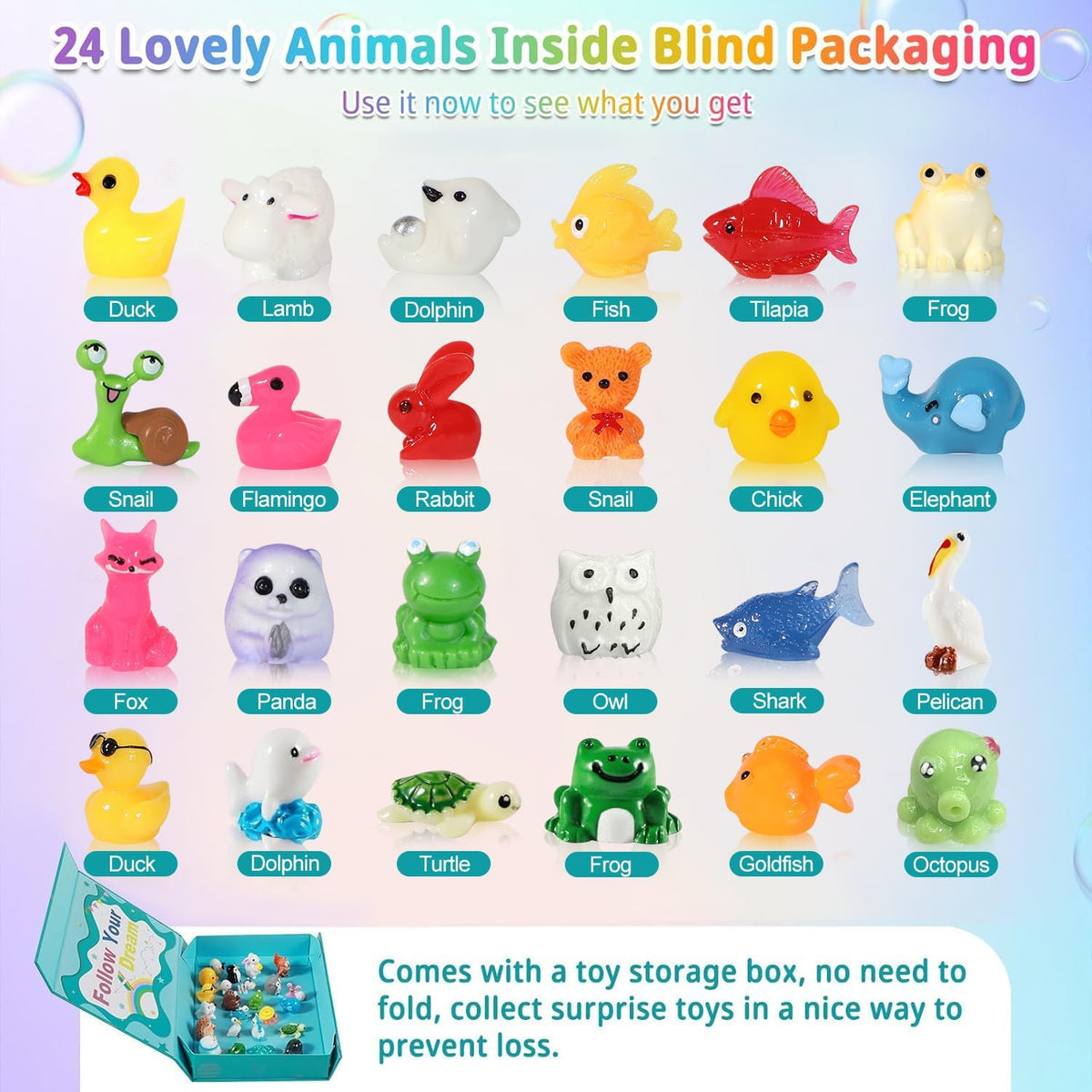 Kids Bath Bombs with Surprise Toys - 24 Pack Jungle & Sea Animal Fizzies