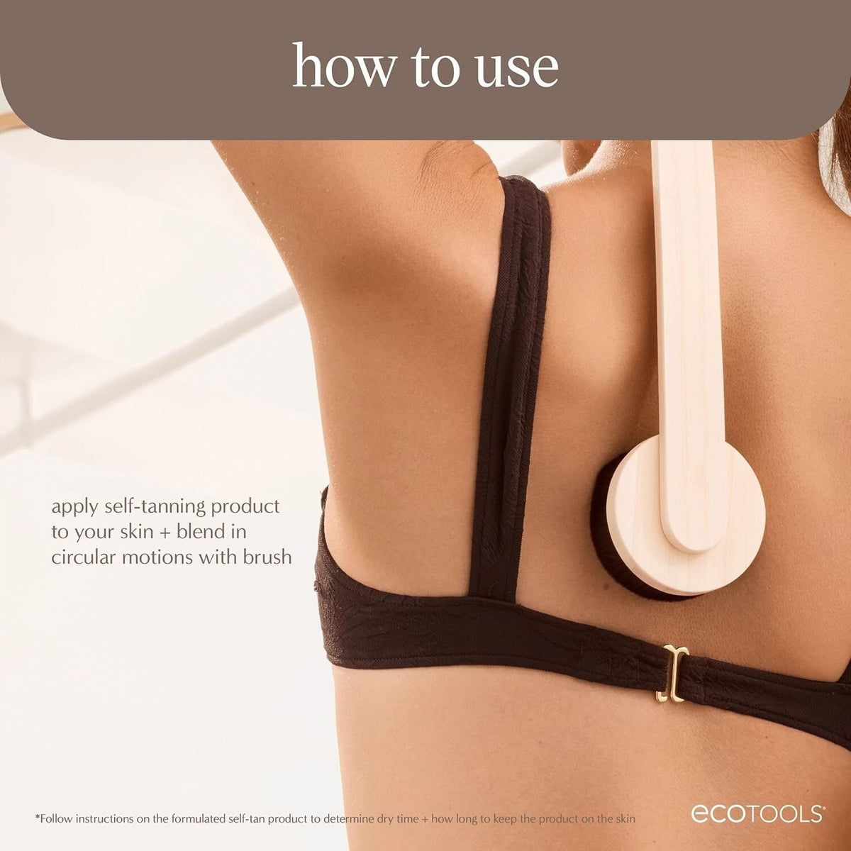 Self-Tan Back Applicator Brush for Even Tan Application - EcoTools
