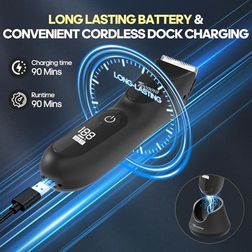 3-in-1 Cordless Body Hair Trimmer for Men & Women with LED Light