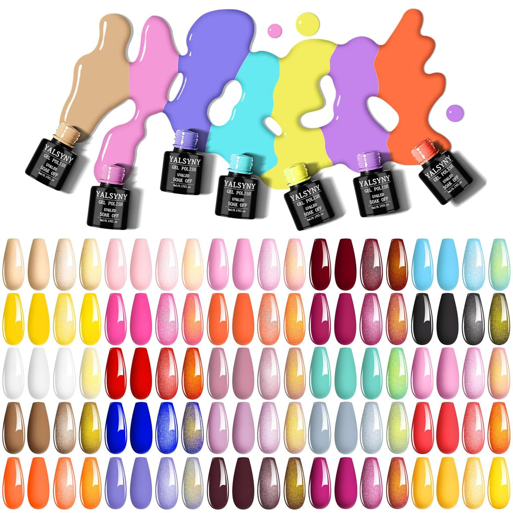 Nail Polish Kit with UV Light - 25 Vivid Gel Colors & Drying Lamp