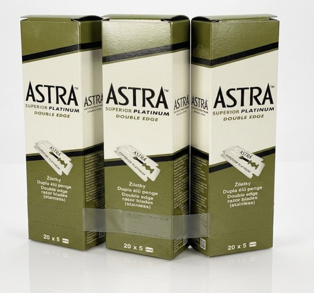300 Astra Superior Platinum Double Edge Safety Razor Blades - Made in Russia
