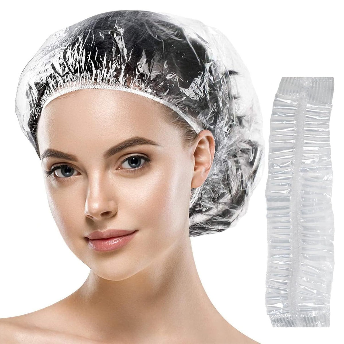 Disposable Shower Caps Large Elastic Hair Salon Shower Caps 200PCS