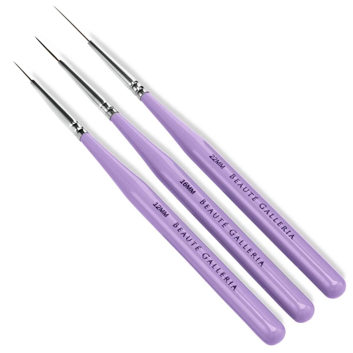 Nail Art Striper Brush Set - Fine Line Drawing & Detailing Tools, 3 Sizes