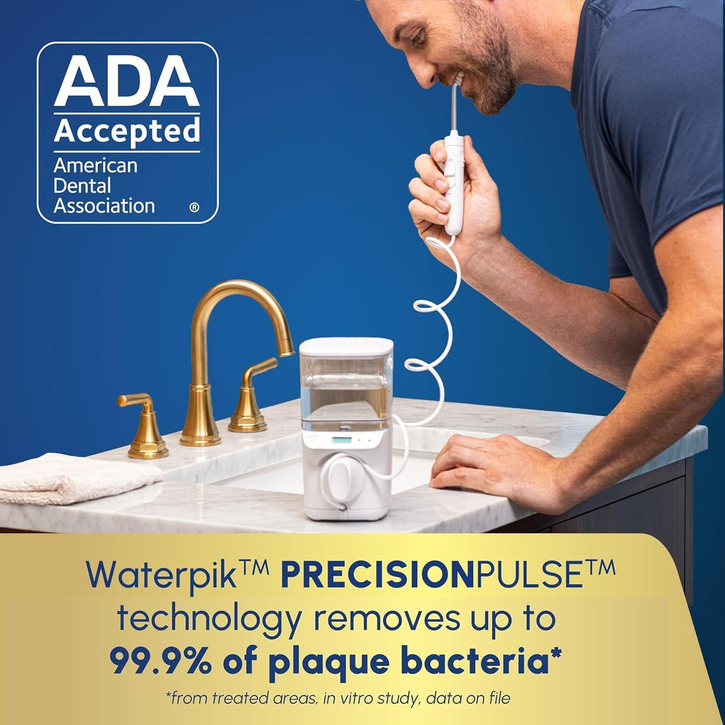 Waterpik Promax Water Flosser with 10 Pressure Settings and 5 Tips - ADA Accepted