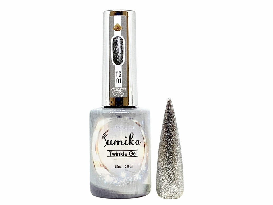Sumika Soak Off Gel UV/LED Twinkle Gel TG01 - 0.5 Oz Nail Polish