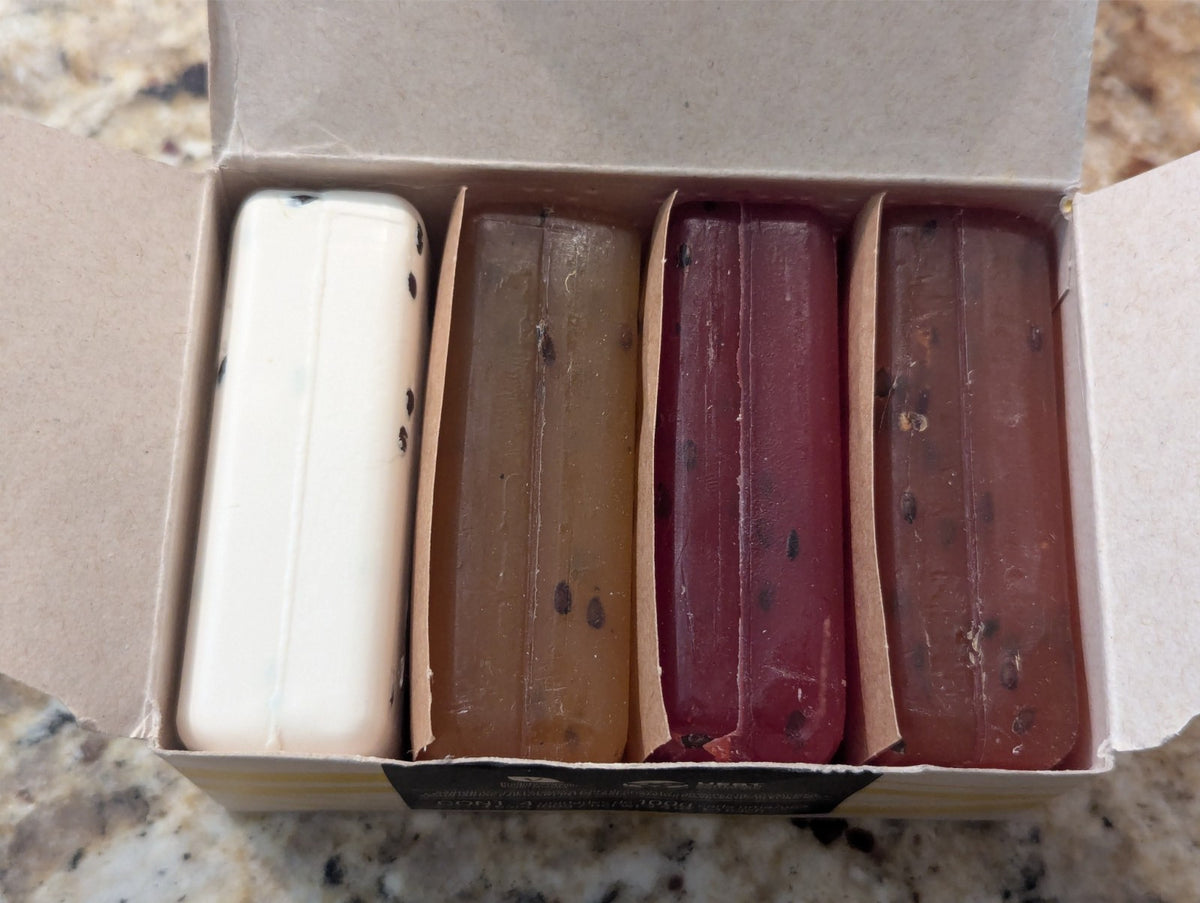 Natura Ekos Chestnut Passion Creamy Exfoliating Bar Soap Set - 4 Bars