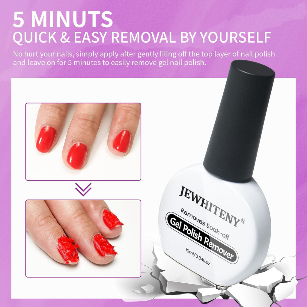 Gel Nail Polish Remover Set - 2x10ml Quick Dissolving Gel Remover for Nails