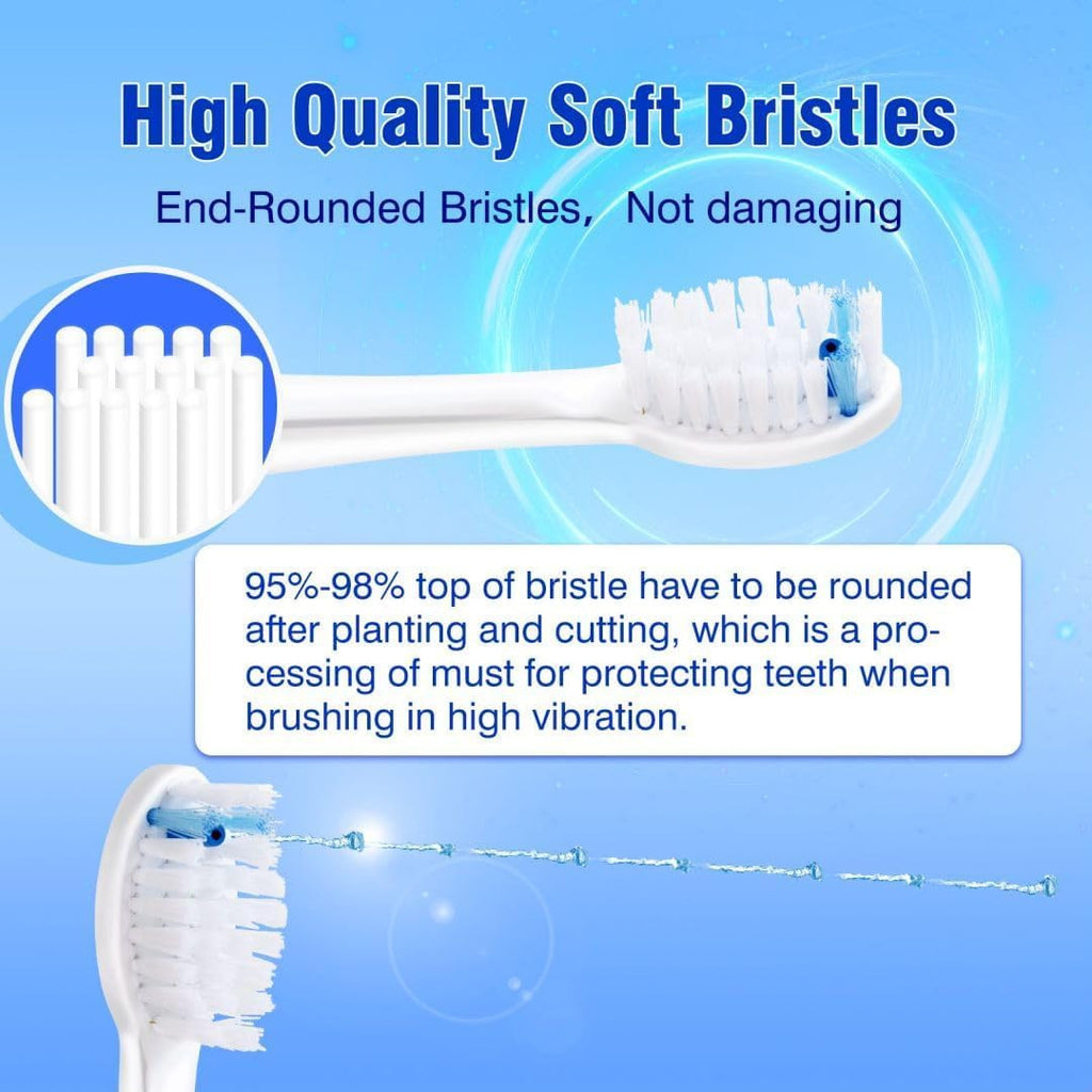 Replacement Brush Heads for Waterpik Sonic-Fusion Toothbrush Set - 3 Pack