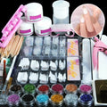 DIY Acrylic Nail Kit for Beginners with Gel Powder & Nail Tools