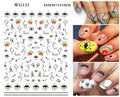 Abstract Color Evil Eye Nail Art Decal Stickers for DIY Manicure - Hamsa Hand Design