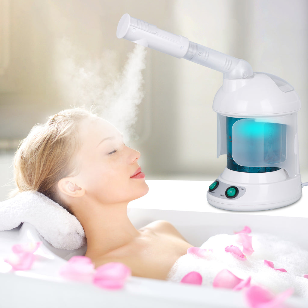 Blue 2-in-1 Hair and Facial Steamer Portable Sauna with Ozone