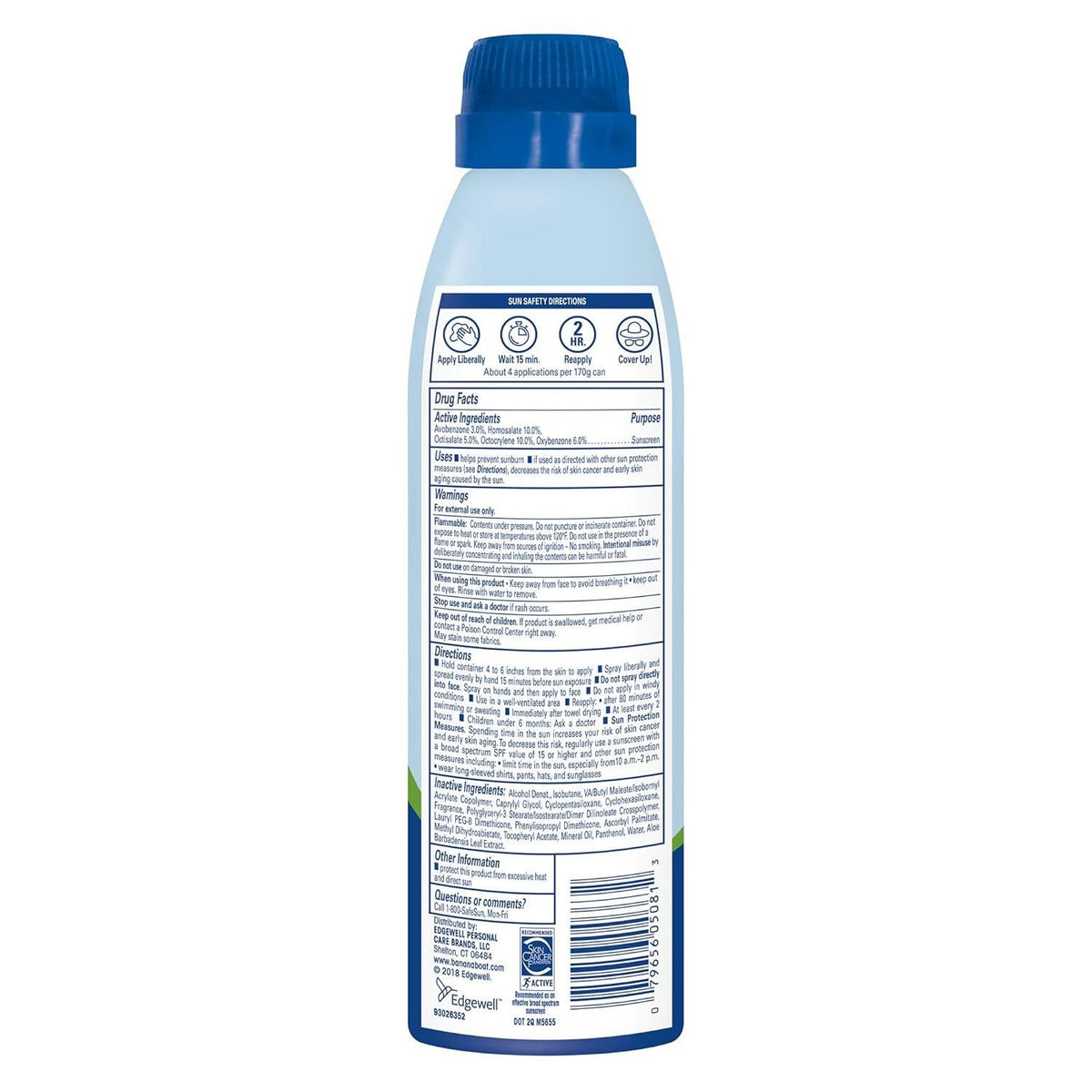Broad Spectrum Sunscreen Spray - Water Resistant SPF 50+ with Aloe Vera & Vitamins