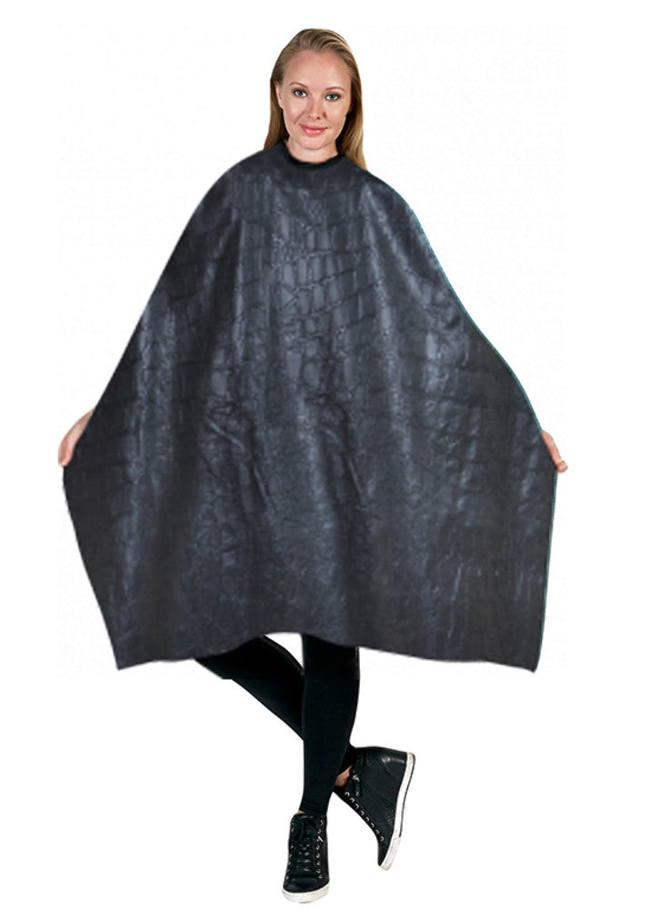 All-Purpose Black Alligator Hide Cape for Cosplay & Costumes