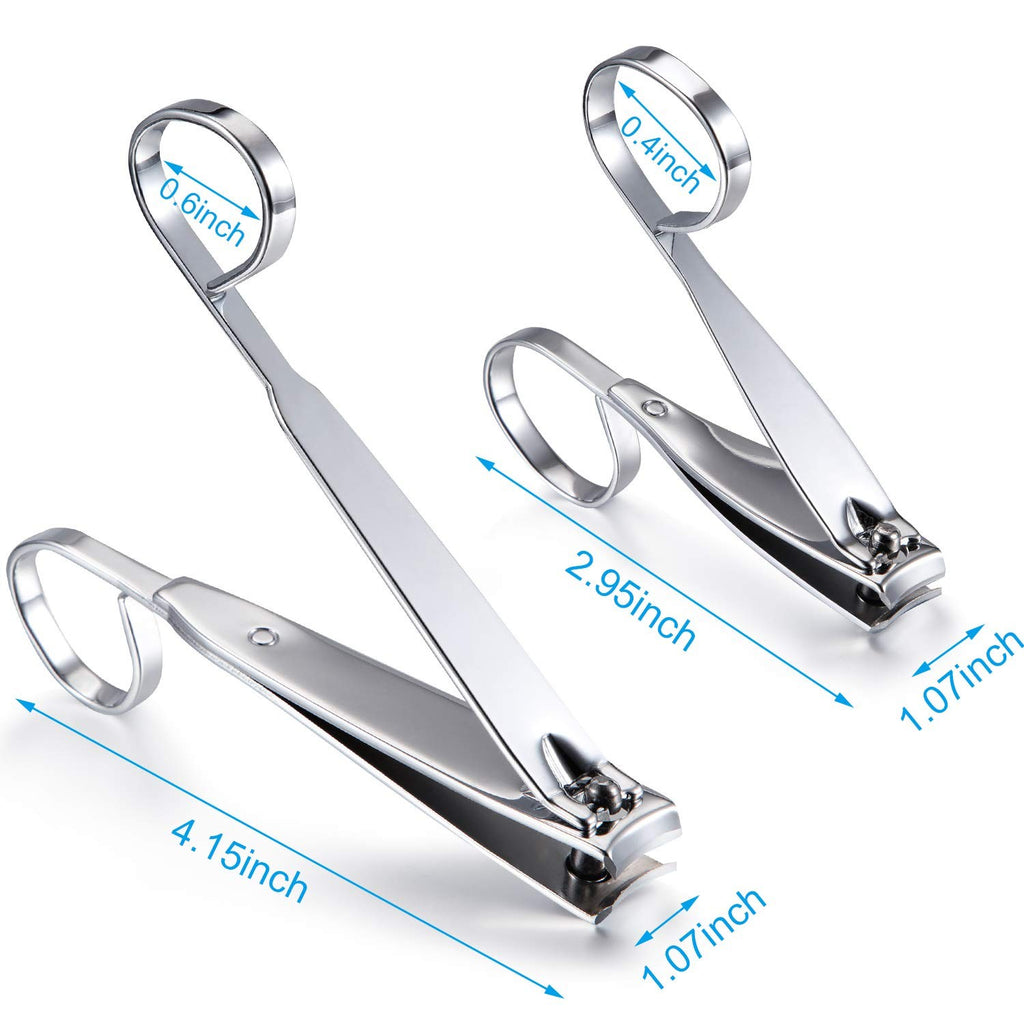 Long Handle Fingernail and Toenail Clippers Set - Easy Grip for Seniors