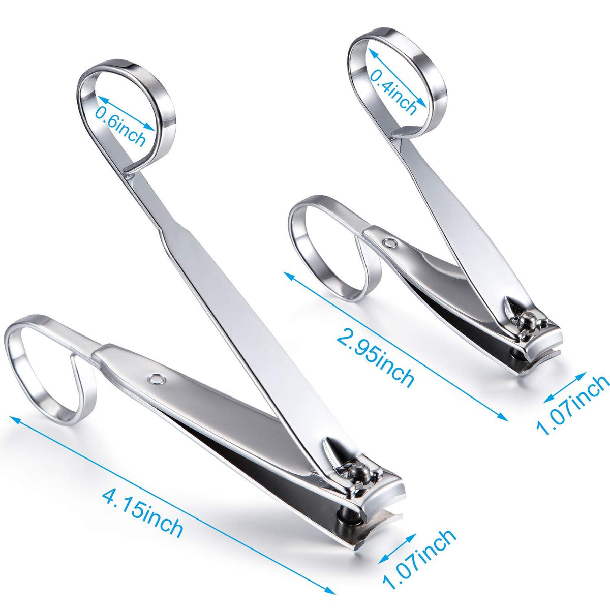 Long Handle Fingernail and Toenail Clippers Set - Easy Grip for Seniors