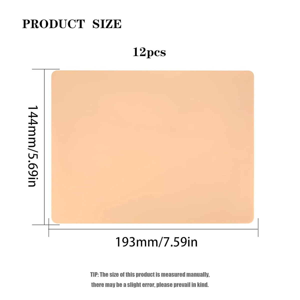 Silicone Tattoo Practice Skins 12 Pack 5.7 x 7.6 in - Double Sided