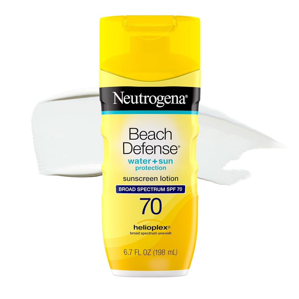 Broad Spectrum SPF 70 Sunscreen Lotion for Face & Body - Water-Resistant, Oil-Free, 6.7 fl oz