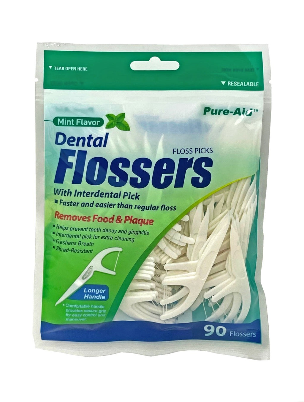 180 Count Mint Dental Floss Picks - Oral Toothpicks for Extra Cleaning
