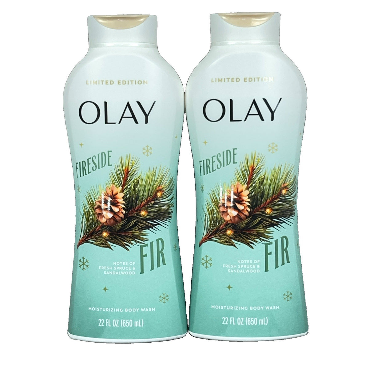 Moisturizing Body Wash Set - Olay Fireside Fresh Spruce & Sandalwood 2 x 22 Fl Oz