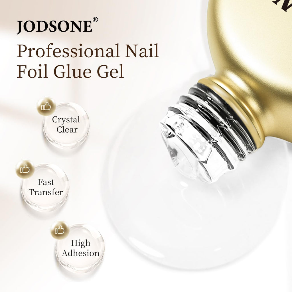 Clear Nail Foil Transfer Gel 16.5ml for Long-Lasting Nail Art Adhesive