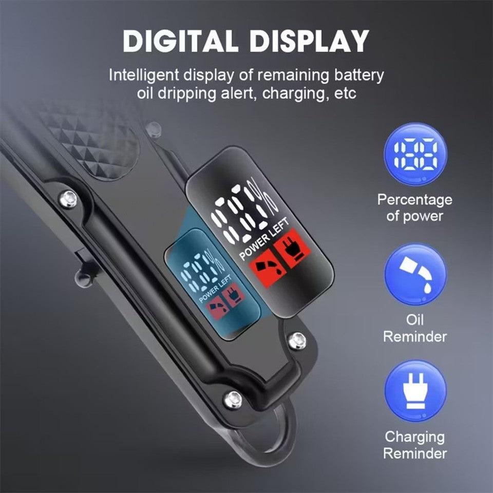 Professional Hair Clippers for Men with Adjustable Blade & LED Display