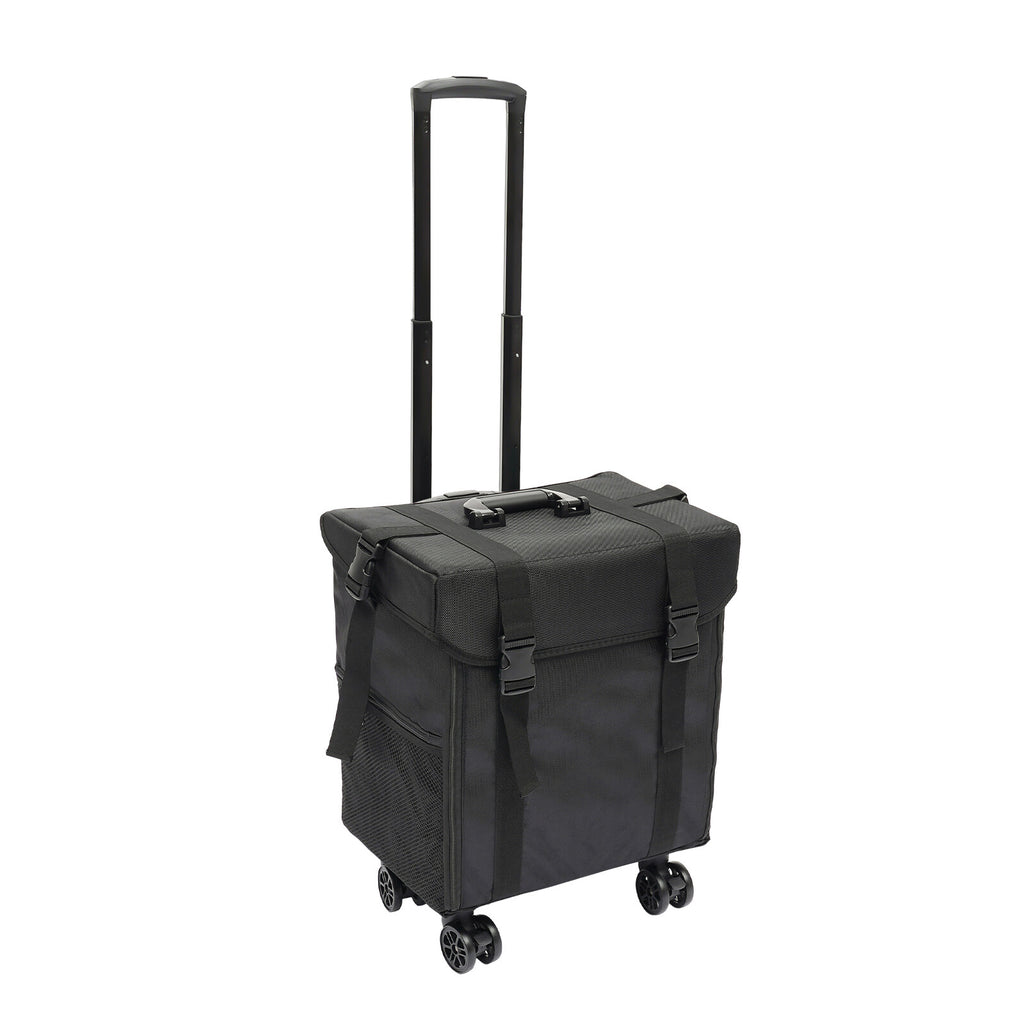 Travel Makeup Case with Wheels, 8 Removable Drawers, Waterproof Oxford