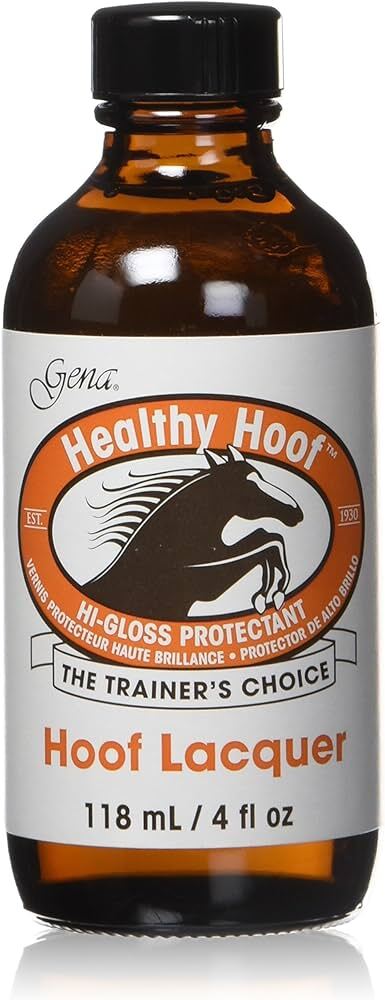 Horse Hoof Lacquer Topcoat - 4oz High Gloss UV Protectant for Hooves