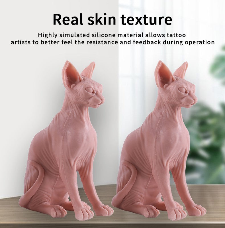 High Simulation Silicone Cat Model Tattoo Practice Skin Premium Rubber