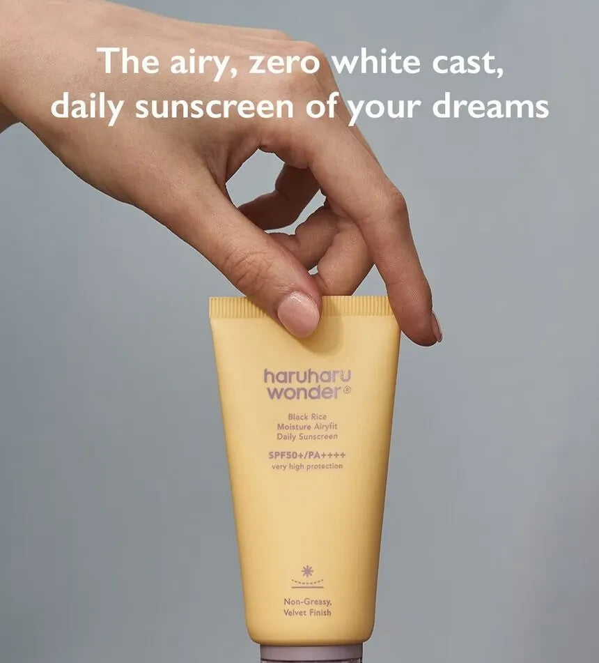 Black Rice Moisture Airyfit Sunscreen SPF50 50ml - Hydrating UV Protection