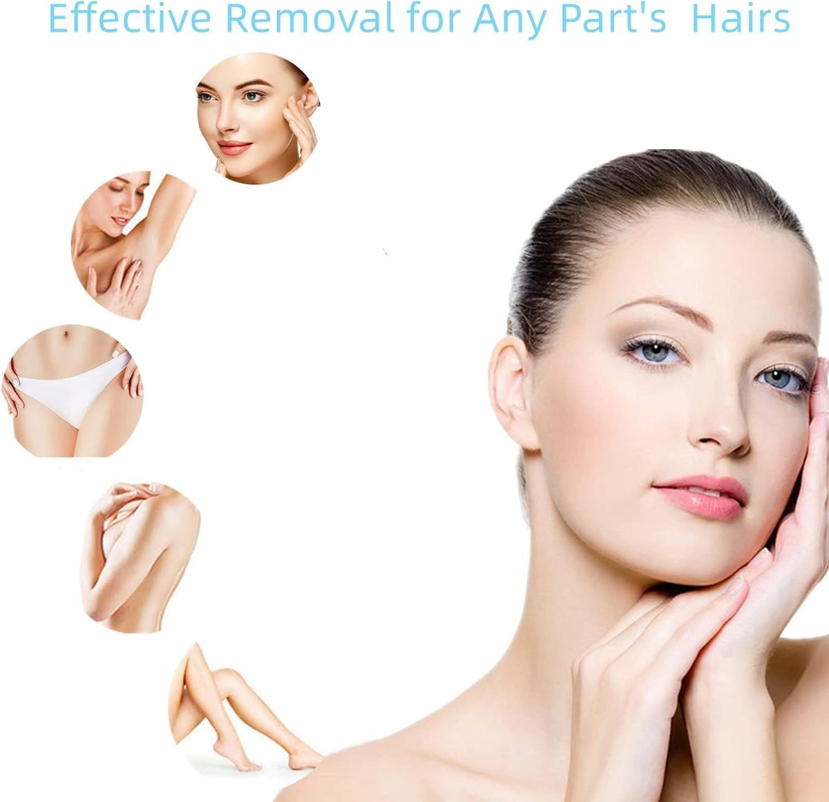Facial Hair Remover Replacement Heads Gen 2 for Finishing Touch Flawless