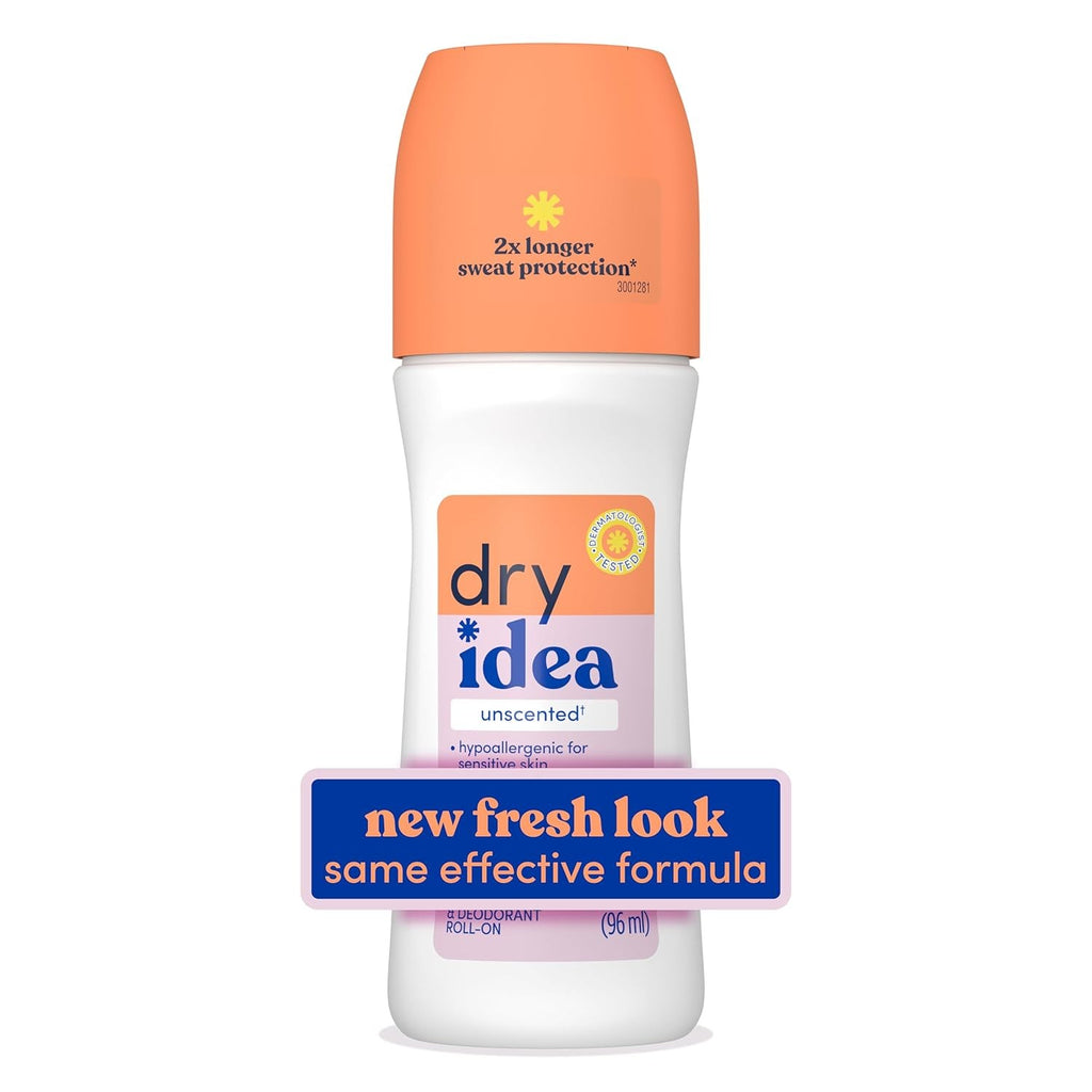 Unscented Roll-On Deodorant & Antiperspirant for Sensitive Skin - 72-Hour Protection