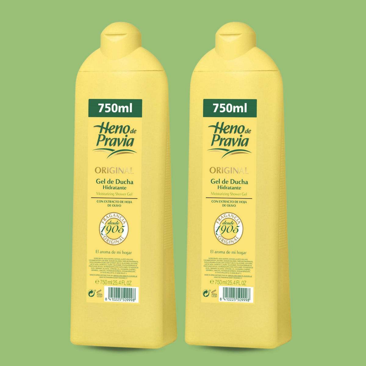 Heno de Pravia Original Shower Gel 25.4 fl oz - Classic Scent, 2 Pack