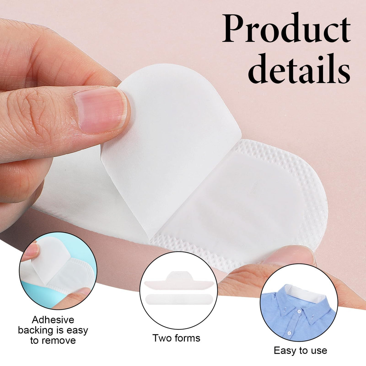 50Pcs Invisible Shirt Collar Protectors Sweat Pads Disposable Neck Liners