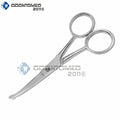 Dog Grooming Scissors 3.5 Inch with Safety Tips for Eye, Ear, Nose Curved